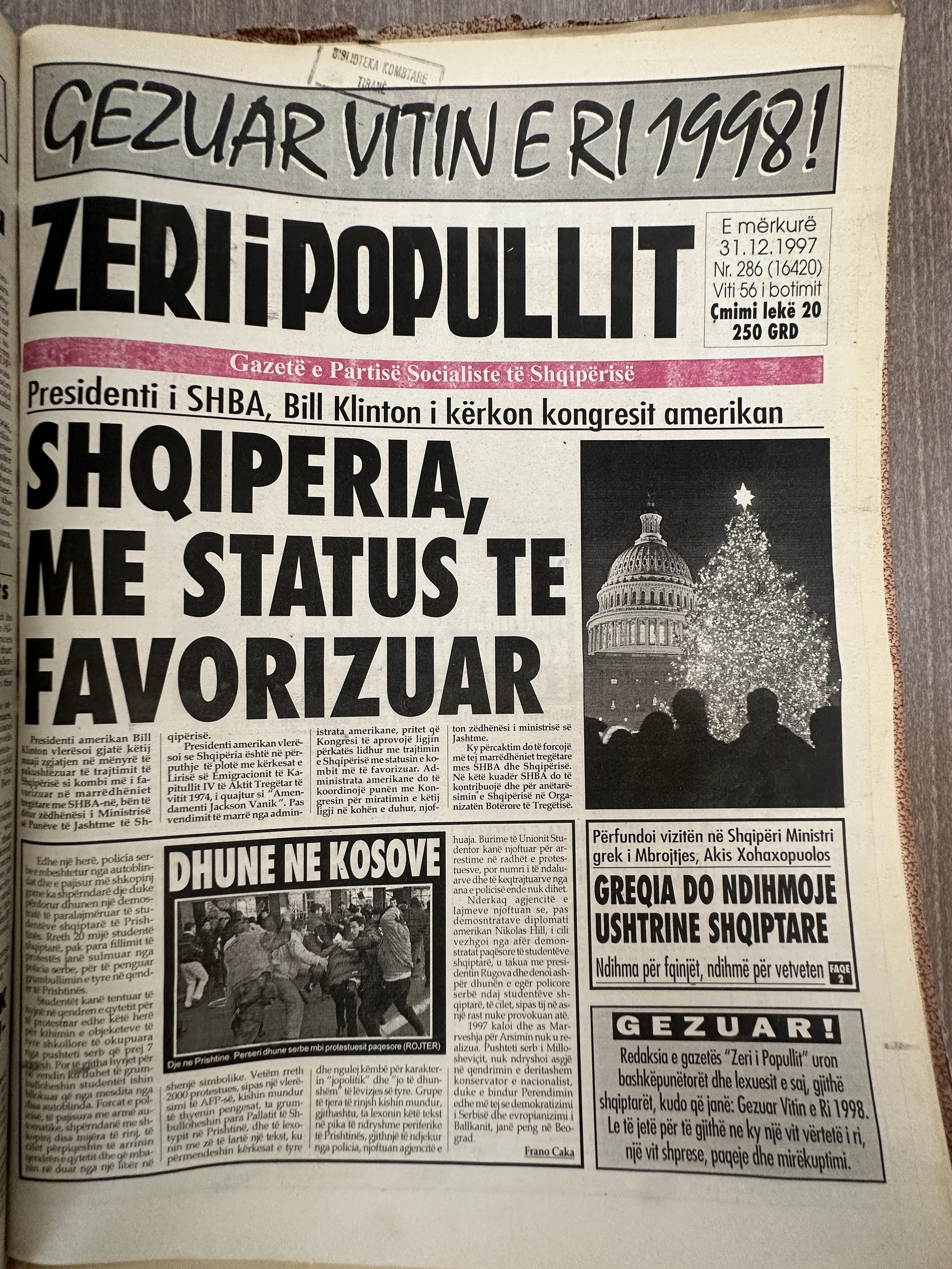 Zëri i Popullit 1997-12-31